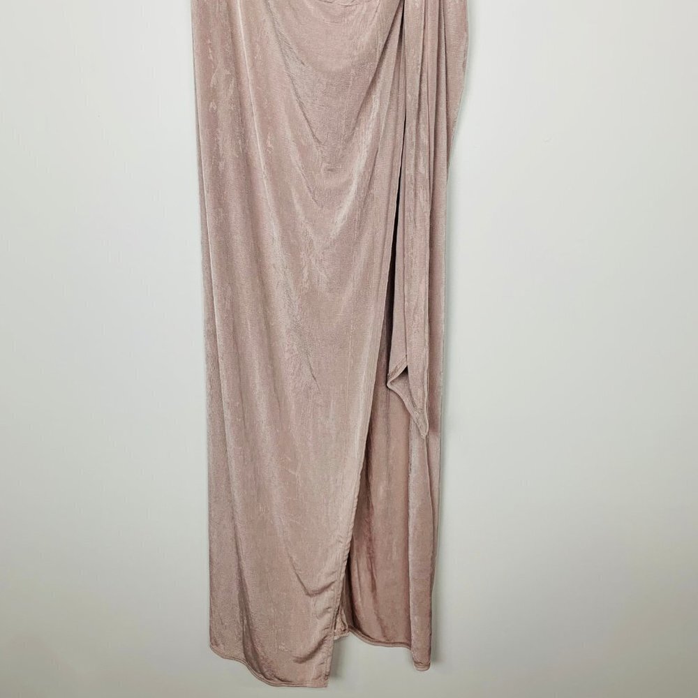 Fashion Nova | NWOT Make Them Jealous Maxi Wrap Skirt Cream Blush - Picture 8 of 8